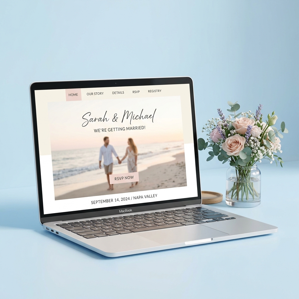 Wedding website preview